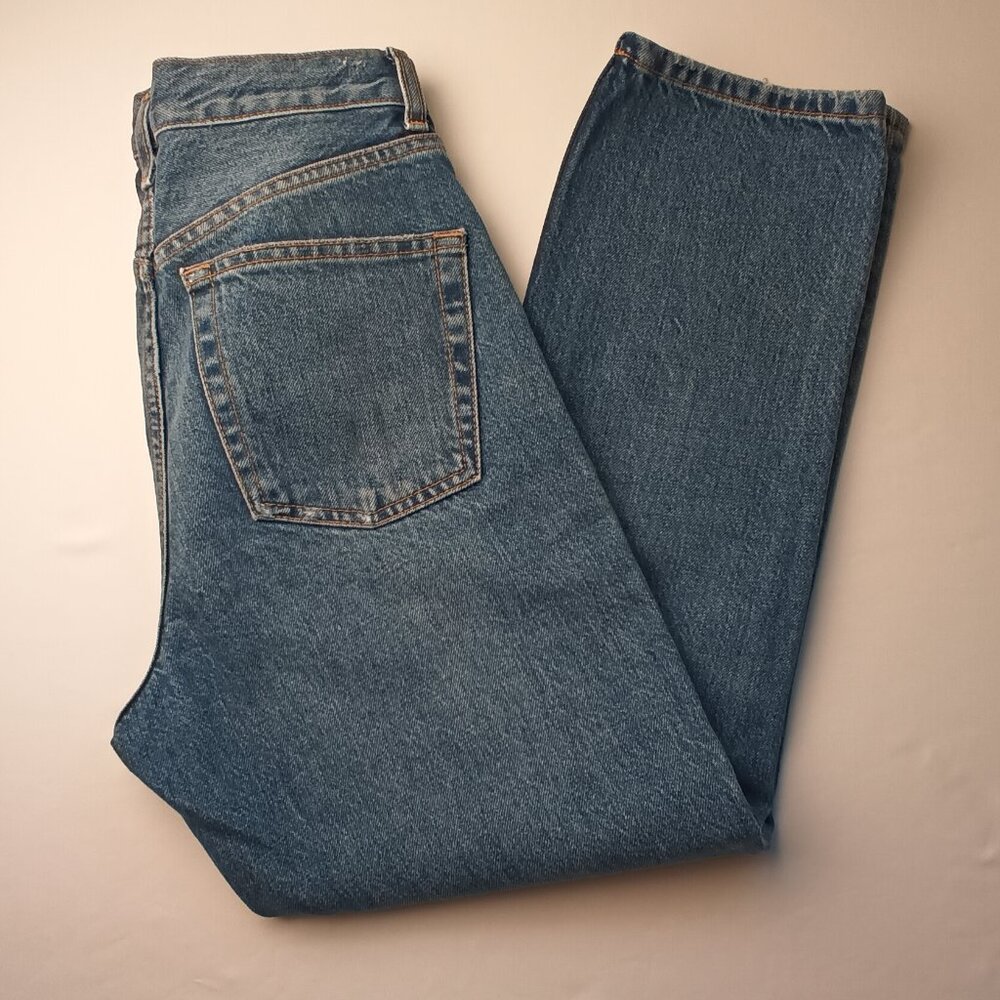 Topshop Editor Denim Jeans Size 26/4 100% Cotton Buttonfly High Rise Straight